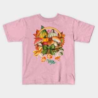 Cottagecore Boho Fall Autumn Kids T-Shirt